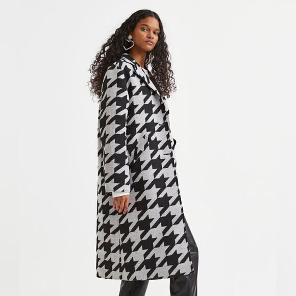 H&M Houndstooth Coat New - Picture 8 of 10